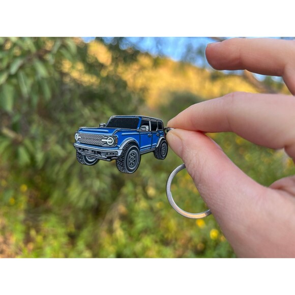 Bronco Keychain Accessories 4 door key chain Ford Bronco Toy Truck Key Chain - Picture 9 of 10